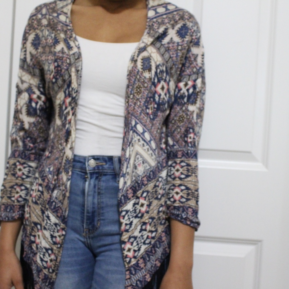 Tribal patterned Multicolored cardigan
